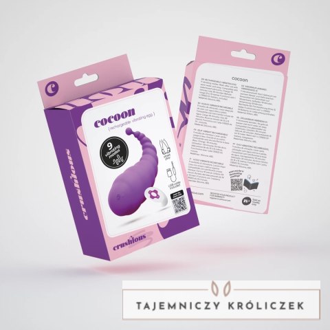 Crushious Cocoon Bezprzewodowe Jajko Wibrujące Fioletowe 9 Trybow USB Crushious