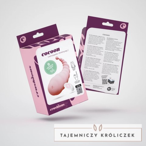 Crushious Cocoon Rożowy - Model Wibrujący z Pilotem Bezprzewodowym USB Crushious