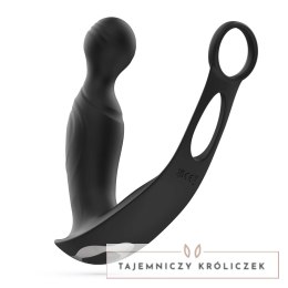 Crushious Flamma Czarny Masażer Prostaty z Pierścieniem i Pilotem Crushious