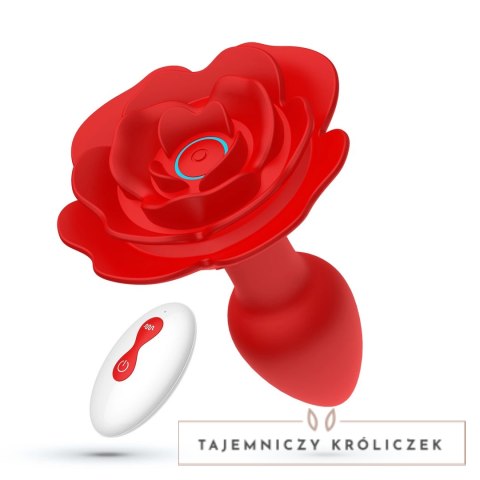 Crushious Giulietta Red - Wibrująca Rotacyjna Zatyczka z Pilotem 7,7 cm Crushious
