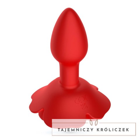 Crushious Giulietta Red - Wibrująca Rotacyjna Zatyczka z Pilotem 7,7 cm Crushious