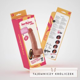 Crushious Inviktus Vibe 20 cm Liquid Silicone - Model z Wibracją i Rotacją, podgrzewany, beżowy Crushious