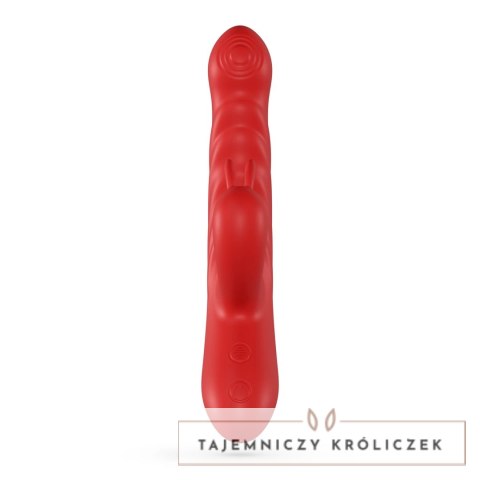 Crushious Lapin Red - wielofunkcyjny masażer intymny z ruchomym trzonem Crushious