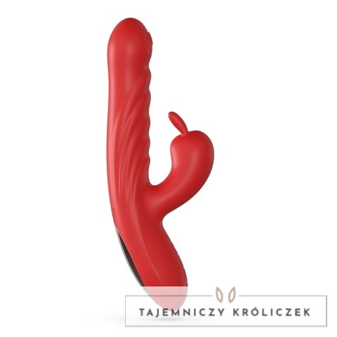 Crushious Lapin Red - wielofunkcyjny masażer intymny z ruchomym trzonem Crushious