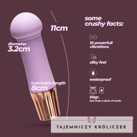 Crushious Mellow Puff Mini Wand Lawendowy - Kompaktowy Masażer 10 Trybow Crushious