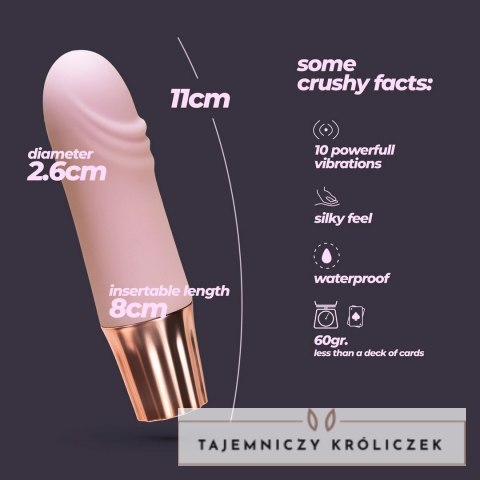 Crushious Mellow Waves Mini - Kompaktowy Wibrator 10 Trybow Rożowy Crushious