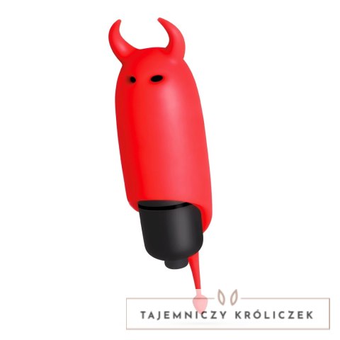 Crushious O-Pet Devil Wibrujący Mini Masażer 10 Trybow Czerwony 9,2 cm Crushious