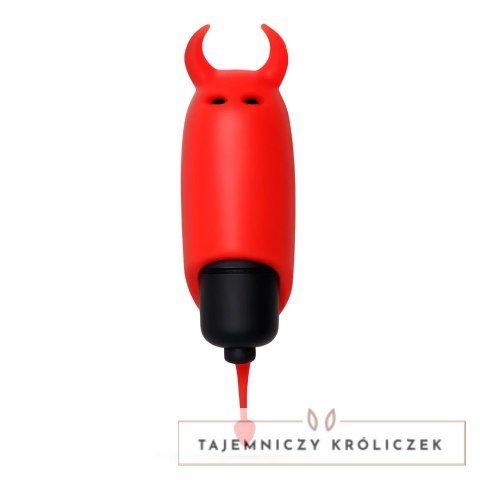Crushious O-Pet Devil Wibrujący Mini Masażer 10 Trybow Czerwony 9,2 cm Crushious