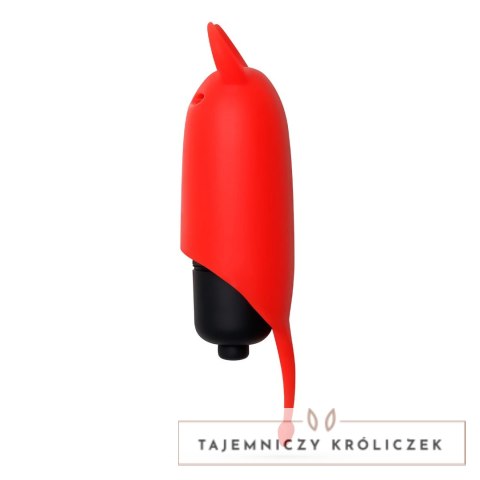 Crushious O-Pet Devil Wibrujący Mini Masażer 10 Trybow Czerwony 9,2 cm Crushious