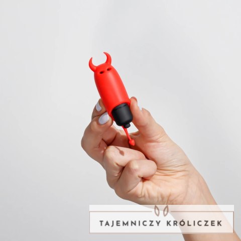 Crushious O-Pet Devil Wibrujący Mini Masażer 10 Trybow Czerwony 9,2 cm Crushious