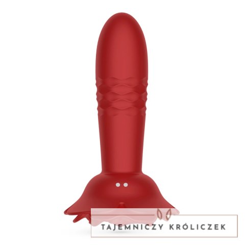 Crushious Romeo Rożana Maszyna Intymna z Pilotem, Czerwona, 14,2 cm Crushious