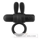 Crushious Wonka czarny pierścień intymny z wibrującym modułem USB Crushious