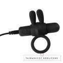 Crushious Wonka czarny pierścień intymny z wibrującym modułem USB Crushious