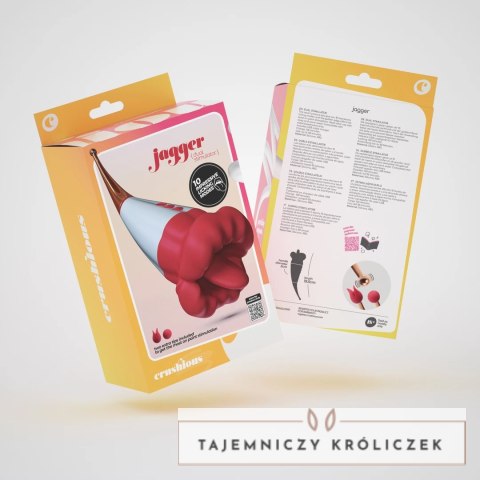 Jagger Double Stimulator Red - Innowacyjny dwustronny model silikonowy Crushious