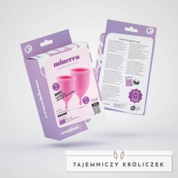 Minerva Zestaw Kubeczkow Menstruacyjnych S i L Rożowe + Woreczek Crushious