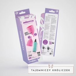 Minerva Zestaw Kubeczkow Menstruacyjnych S i L z Pokrowcem i Sprayem, Rożowe Crushious