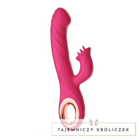 Mirenca Wiggle Rabbit Pink - wielofunkcyjny masażer silikonowy 22,5 cm Crushious