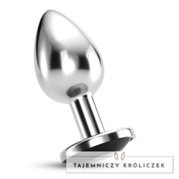 Crushious Bijou Anal Plug Large Czarny z Kryształem 8cm 4,1cm Crushious