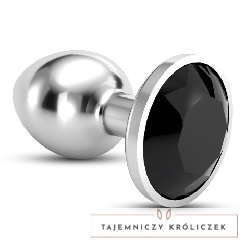 Crushious Bijou Anal Plug Large Czarny z Kryształem 8cm 4,1cm Crushious