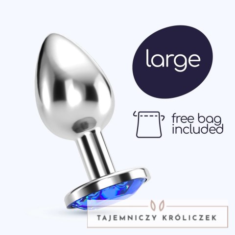Crushious Bijou Plug dekoracyjny Large niebieski metalowy 8cm Crushious