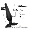 Crushious Jolly Black - anatomiczny korek z przyssawką, 9 cm Crushious