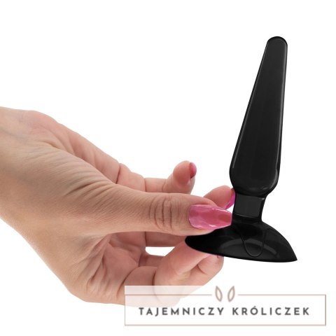 Crushious Jolly Black - anatomiczny korek z przyssawką, 9 cm Crushious