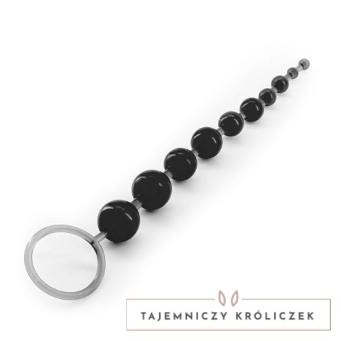 Crushious Pearly Touch łańcuch silikonowy z 10 kulkami, czarny 25,4 cm Crushious