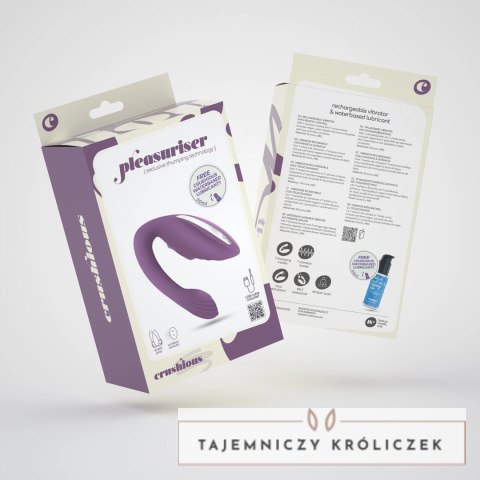 Crushious Pleasuriser fioletowy, ładowalny model C z żelem wodnym 50ml Crushious