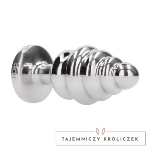 Diogol Ribbed Diamond Silver Plug 2.8x7cm z akcentem szklanym Rich by Shots