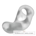 Hunkyjunk Buzzfuck Taint Vibe Sling Clear Ice - silikonowy pierścień z wibracjami Hunkyjunk