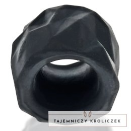 Hunkyjunk Fractal Tactile Ballstretcher Tar Ice - elastyczny pierścień Plus+SILICONE Hunkyjunk