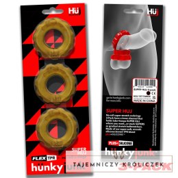 Hunkyjunk Super Huj 3-pack Elastyczne Pierścienie Metallic Bronze Hunkyjunk