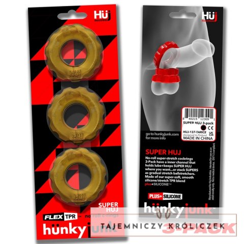 Hunkyjunk Super Huj 3-pack Elastyczne Pierścienie Metallic Bronze Hunkyjunk