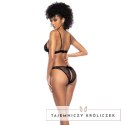 Leg Avenue Komplet dwuczęściowy L/XL czarny koronka kwiatowa Mapale