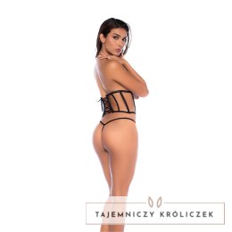 Leg Avenue Komplet dwuczęściowy gorset sznurowany One Size czarny Mapale