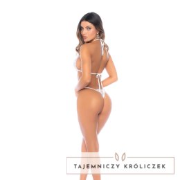 Leg Avenue komplet 3-częściowy S/M biały - halter, stringi, opaska Mapale