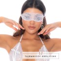 Leg Avenue komplet 3-częściowy S/M biały - halter, stringi, opaska Mapale