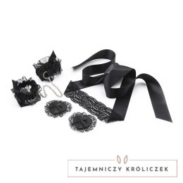 LoversPremium Lace Me Up zestaw koronkowy do zmysłowych akcentow czarny Crushious
