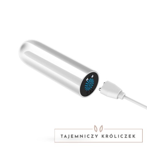 Quackers White - Kompaktowy Wibrujący Model USB 10 Trybow ABS 8,6 cm Crushious