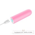 Quackers Wibrująca Kulka USB, 10 Trybow, Wodoodporna, Rożowa 8,6cm Crushious
