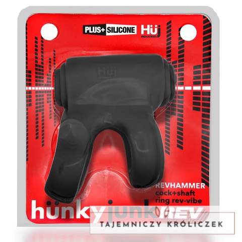 Revhammer Tar Ice/Red - Pierścieniowy system wibracyjny Plus+SILICONE Hunkyjunk