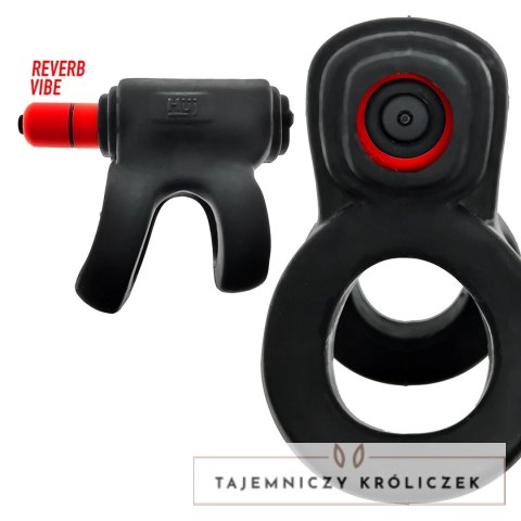 Revhammer Tar Ice/Red - Pierścieniowy system wibracyjny Plus+SILICONE Hunkyjunk