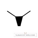 Obsessive Velvet Allure - stringi damskie z aksamitu, czarne Allure
