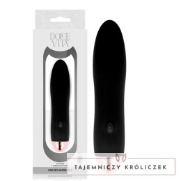 Dolce Vita Czarny Model Cztery - Wibrator USB, 7 Trybow, Silikon 13 cm DOLCE VITA