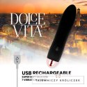 Dolce Vita Czarny Model Cztery - Wibrator USB, 7 Trybow, Silikon 13 cm DOLCE VITA