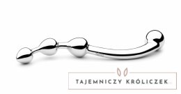 Njoy Fun Wand Silver - stalowy model dwustronny, zakrzywiony, 20 cm Njoy