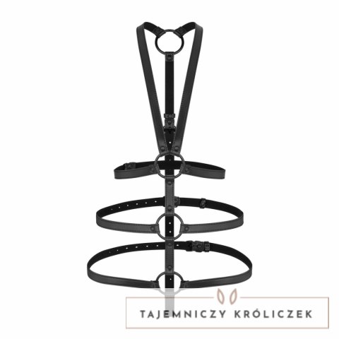 Obsessive Vera uprząż regulowana czarna system paskow Bedroom Fantasies