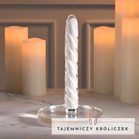 Playboy In A Twist szklany stymulator spiralny, 17,5 cm, wibracje Playboy