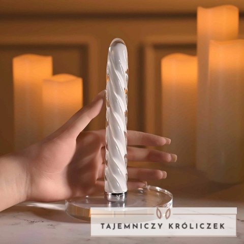 Playboy In A Twist szklany stymulator spiralny, 17,5 cm, wibracje Playboy