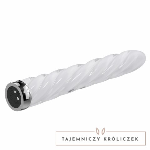 Playboy In A Twist szklany stymulator spiralny, 17,5 cm, wibracje Playboy